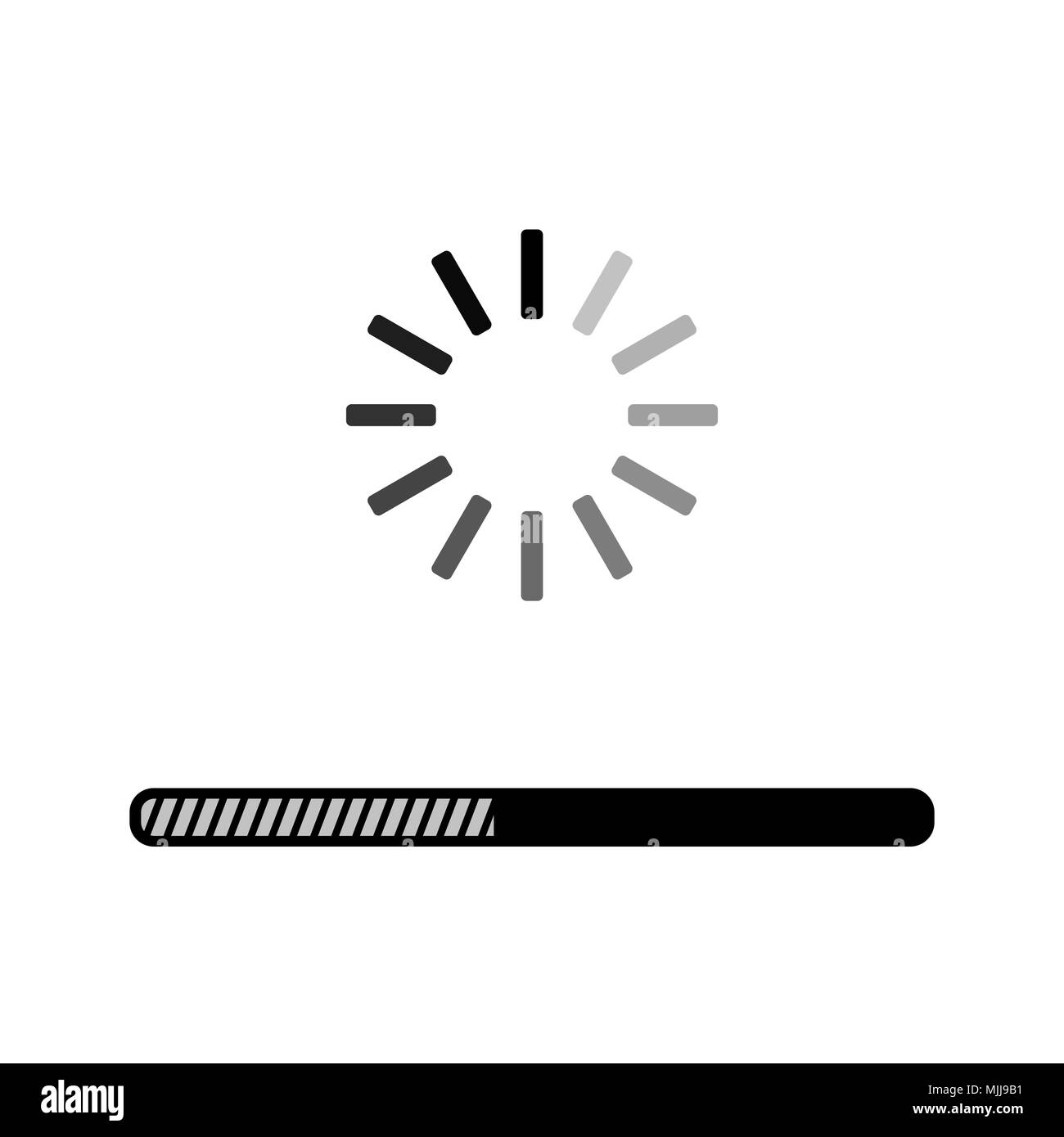 Loading Grey Icon Isolated On White Background Stock Photo Alamy