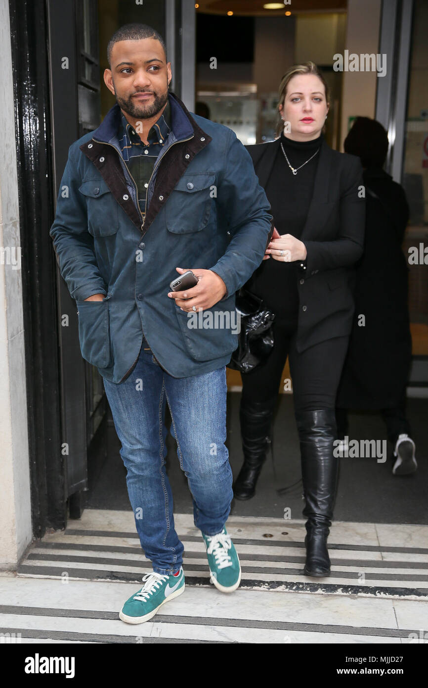JB Gill and his pregnant wife Chloe visiting BBC Radio Two studios. The