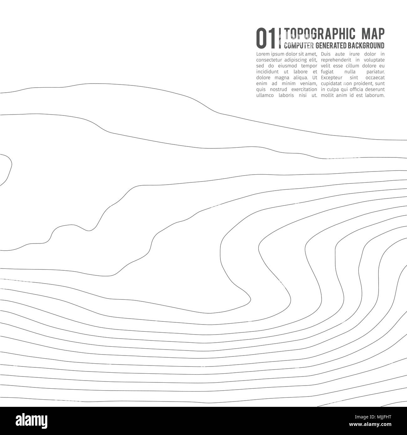 Topographic map contour background. Topo map with elevation. Contour