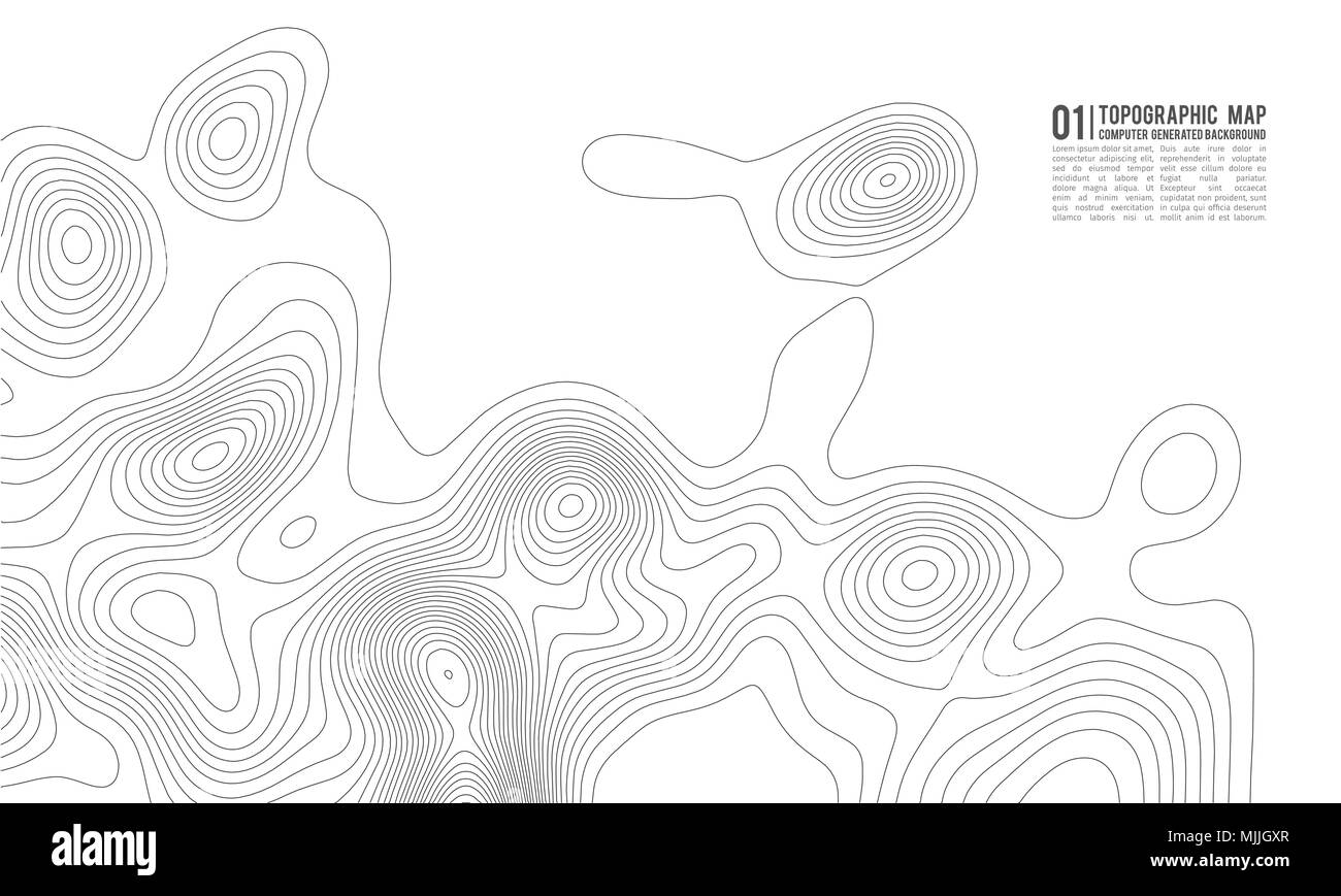 Topographic map contour background. Topo map with elevation. Contour