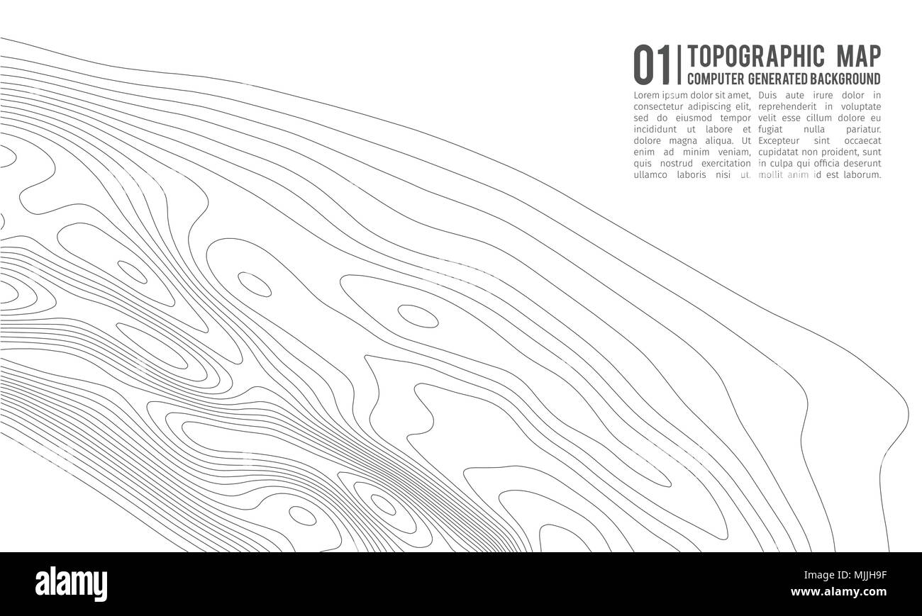 Topographic map contour background. Topo map with elevation. Contour map vector. Geographic World Topography map grid abstract vector illustration . Stock Vector