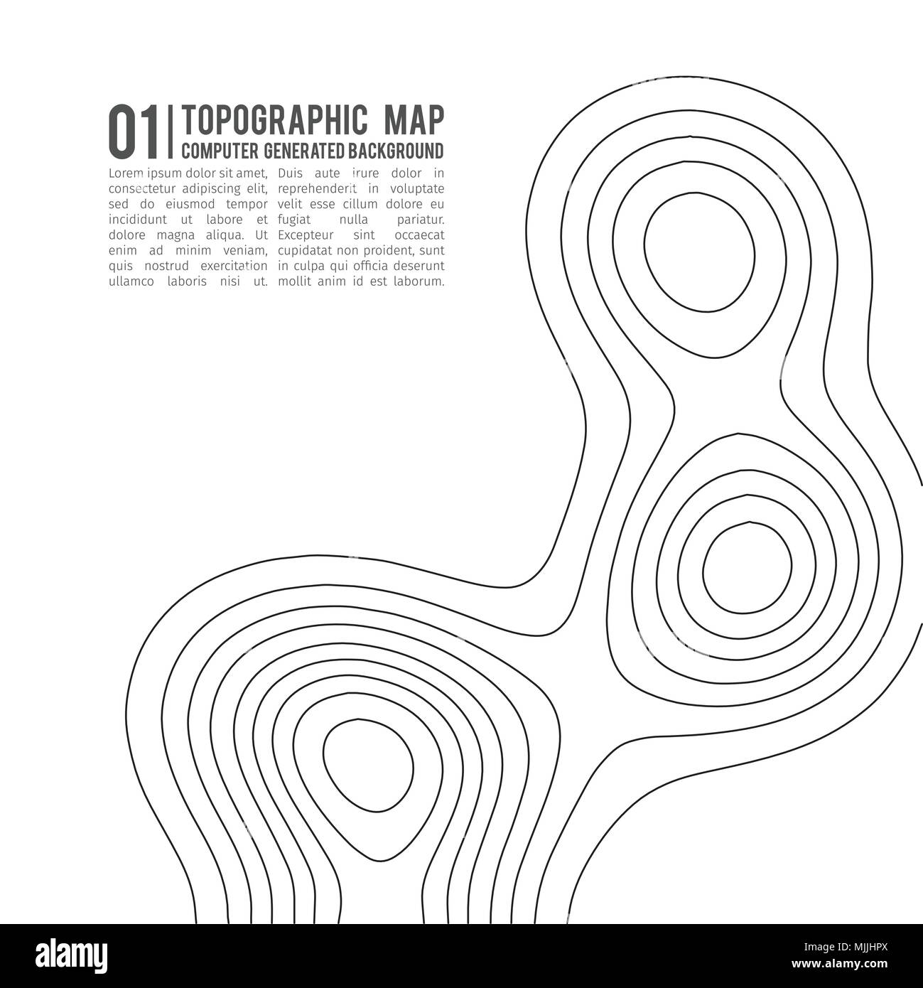 Topographic map contour background. Topo map with elevation. Contour map vector. Geographic World Topography map grid abstract vector illustration . Stock Vector