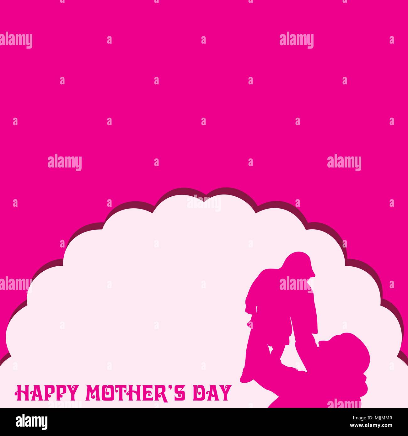 Vector illustration of Happy Mother's Day greeting card Stock Vector ...