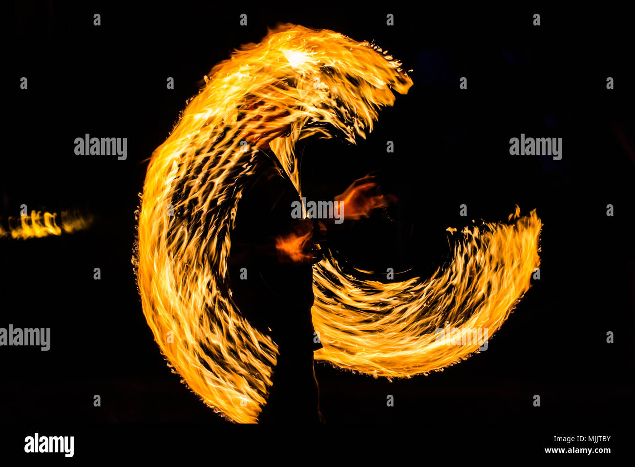 Fire dancers Swing fire dancing show fire show dance man juggling with