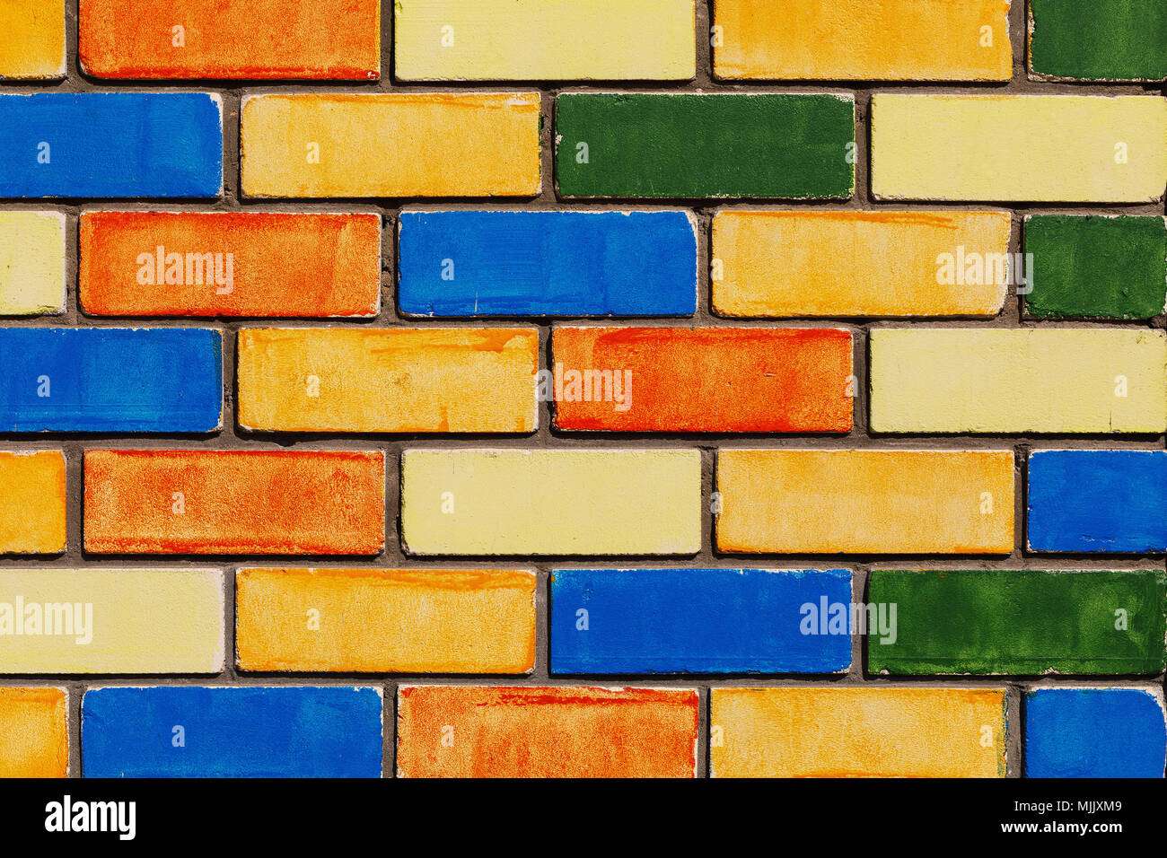 Brick colored wall. Texture close-up Stock Photo