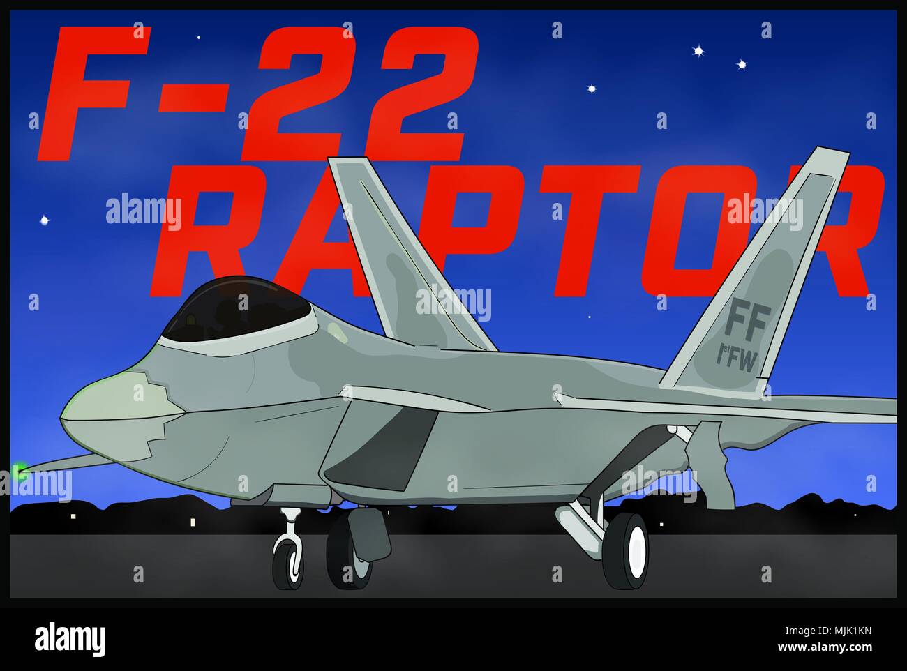 Graphic designed for social media to garner interest and share facts about  the U.S. Air Force F-22 Raptors assigned to the 1st Fighter Wing at Joint  Base Langley-Eustis, Va. The F-22 has