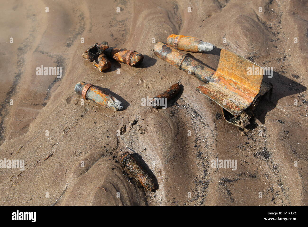 aircraft bombs and ammunition, air raid,  poison gas attack, Iran Stock Photo