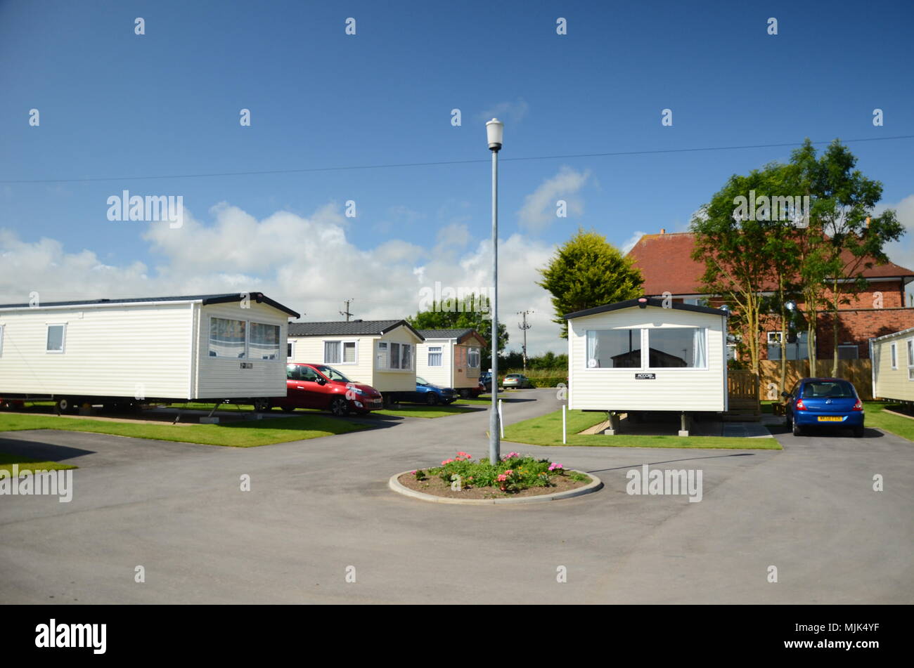 permanent caravan sites for Gypsy and Traveller communities Stock Photo Alamy