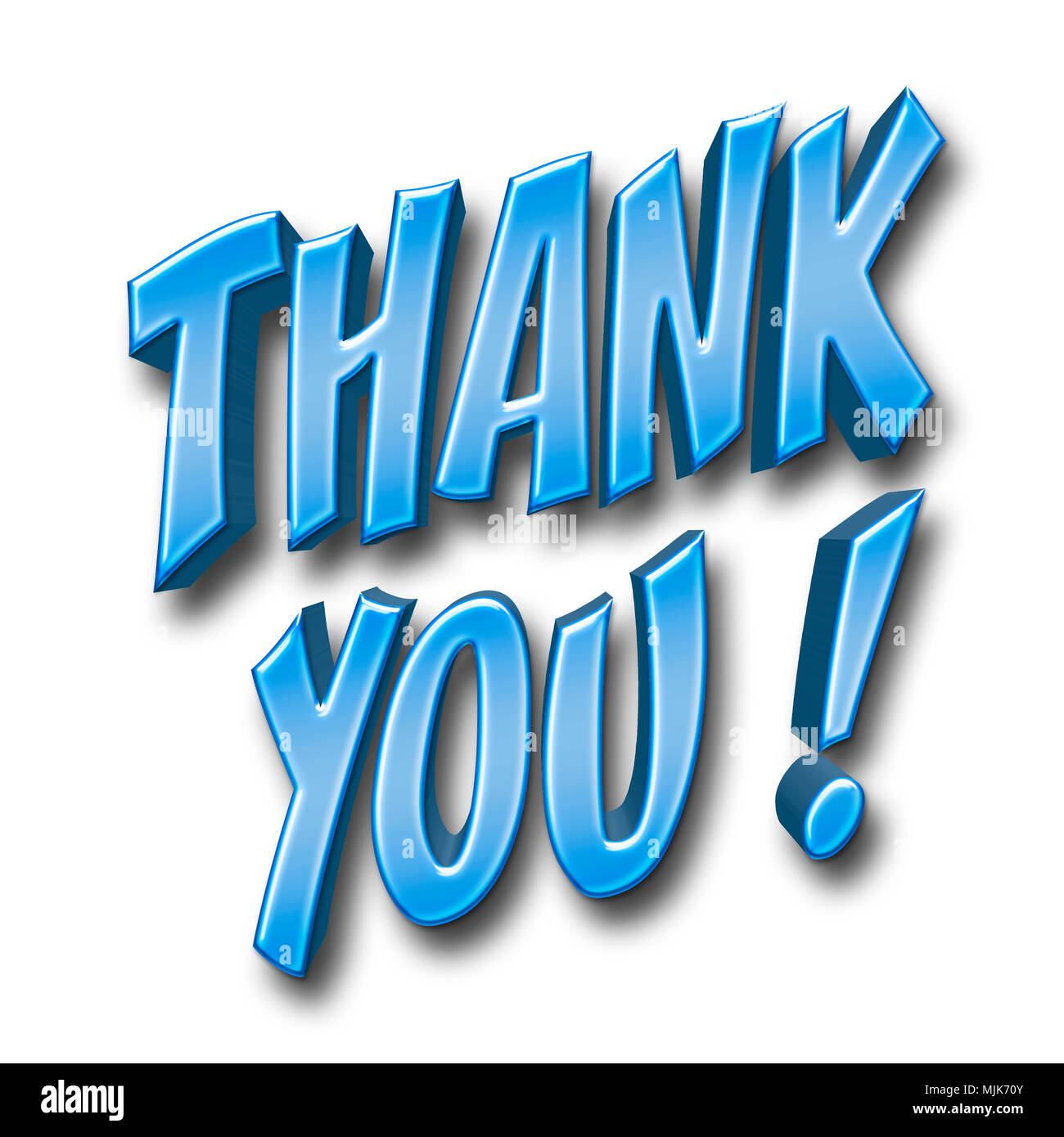 Thank You With Blue Background