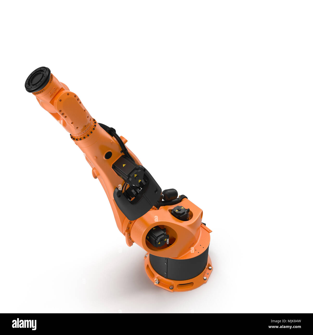 robotic hand machine tool isolated on white. 3D illustration, clipping ...
