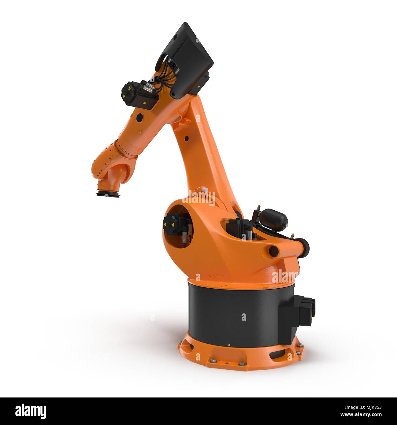robotic hand machine tool isolated on white. 3D illustration, clipping ...