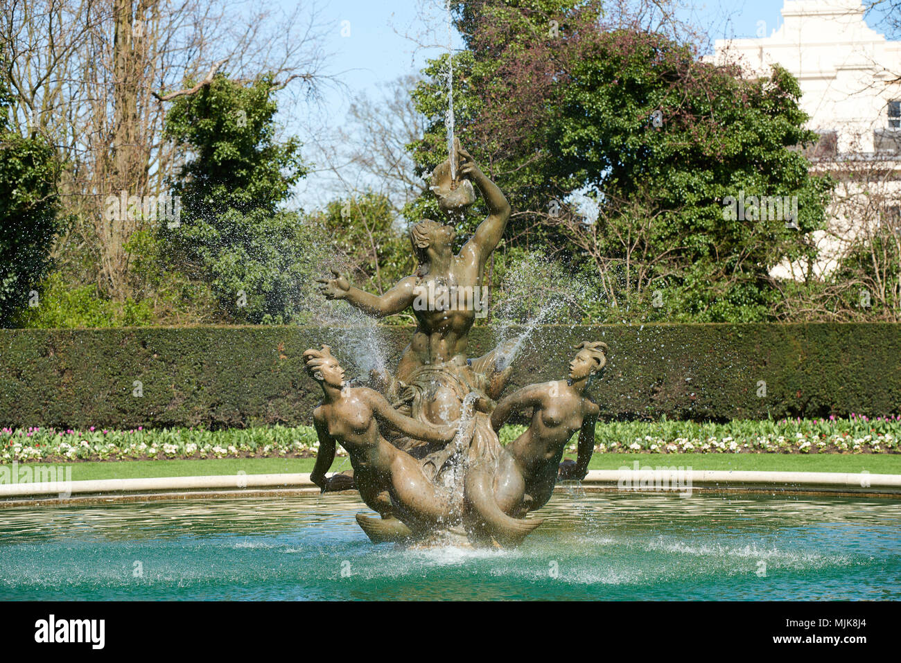 Triton fountain in Regent Park Stock Photo