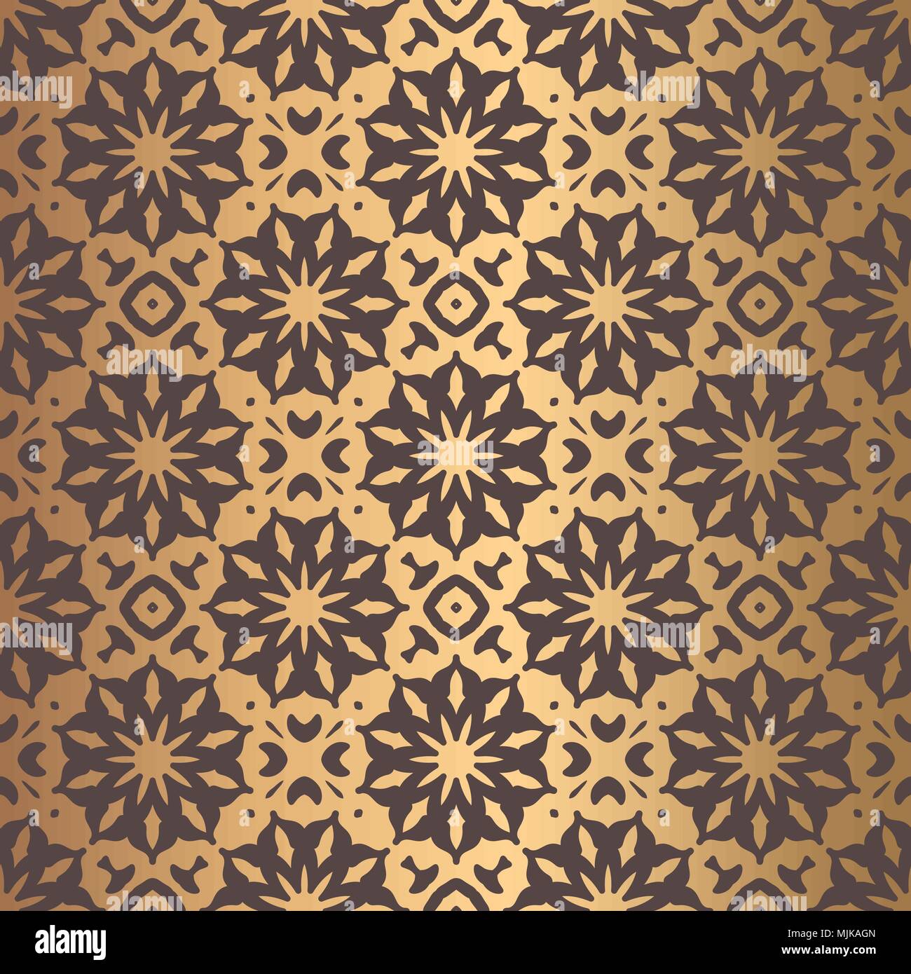 Golden Arabesque Pattern Stock Vector Image & Art - Alamy