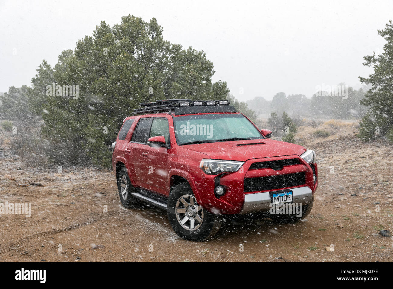 2014 Toyota 4Runner Trail Premium ; spring snow storm; four wheel drive
