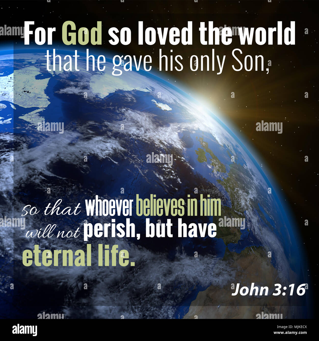 god so loved the world he gave his only son