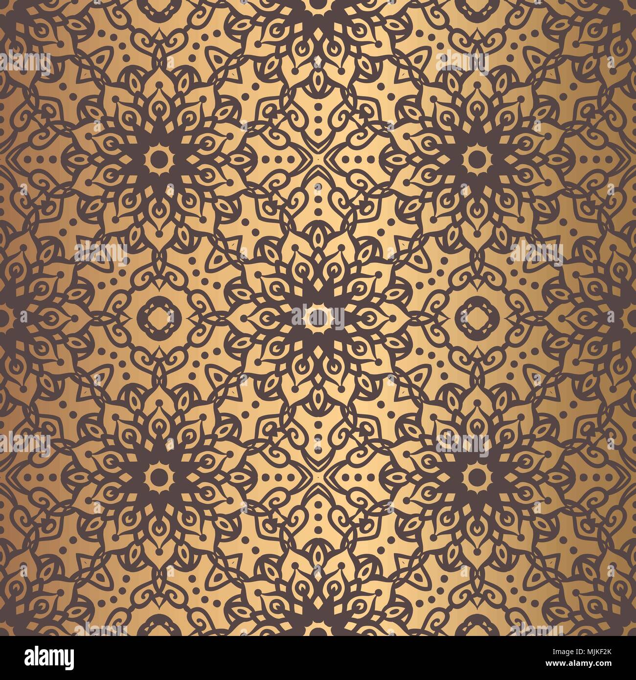Golden Arabesque Pattern Stock Vector Image & Art - Alamy