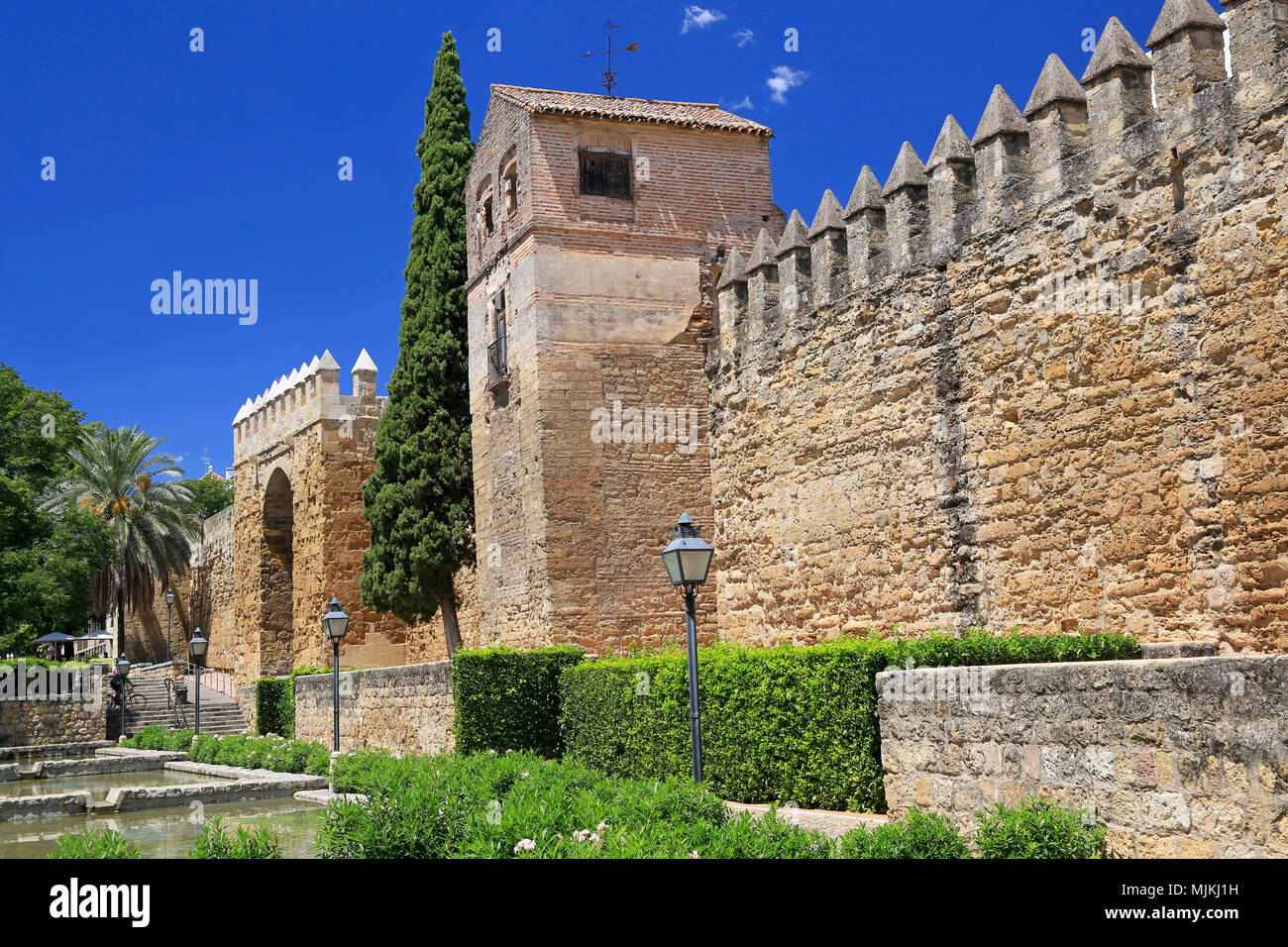 Exterior walls of city of Cordoba, Spain Stock Photo