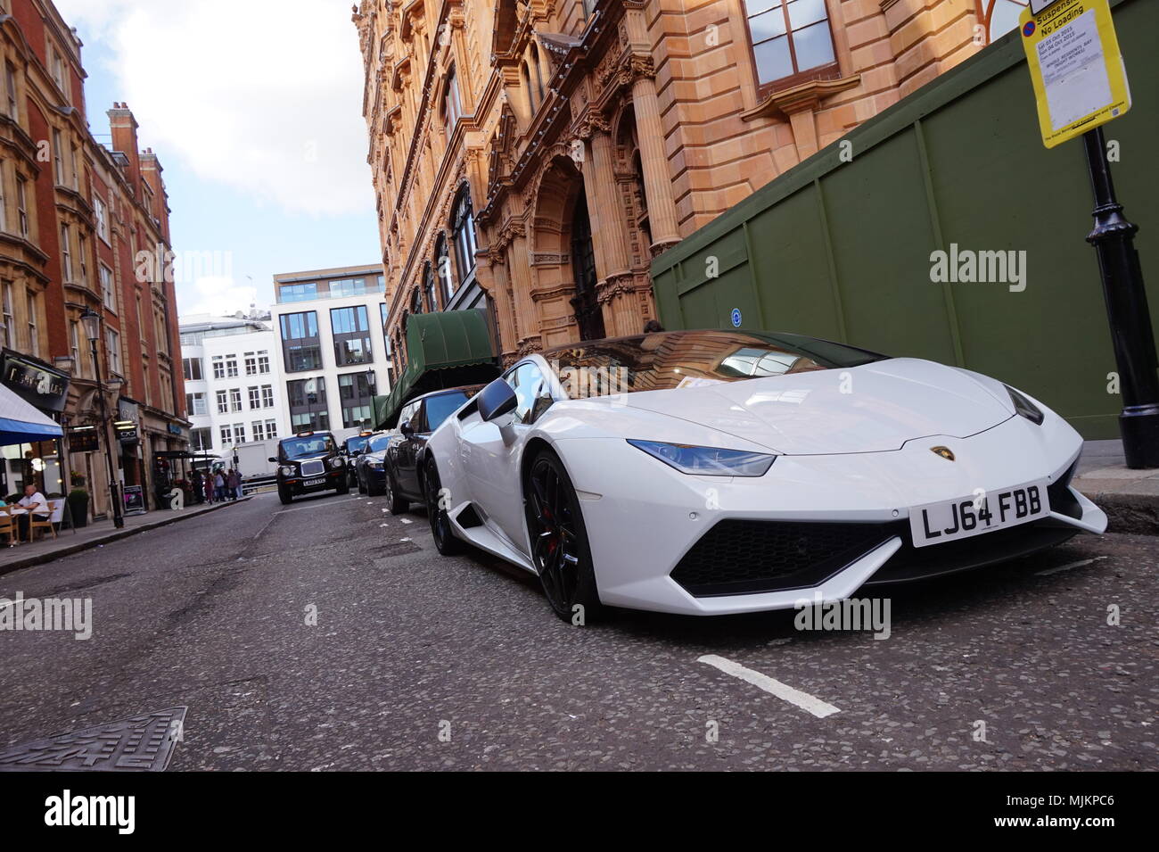 Outside Harrods With Parking Ticket, London, UK Stock Photo