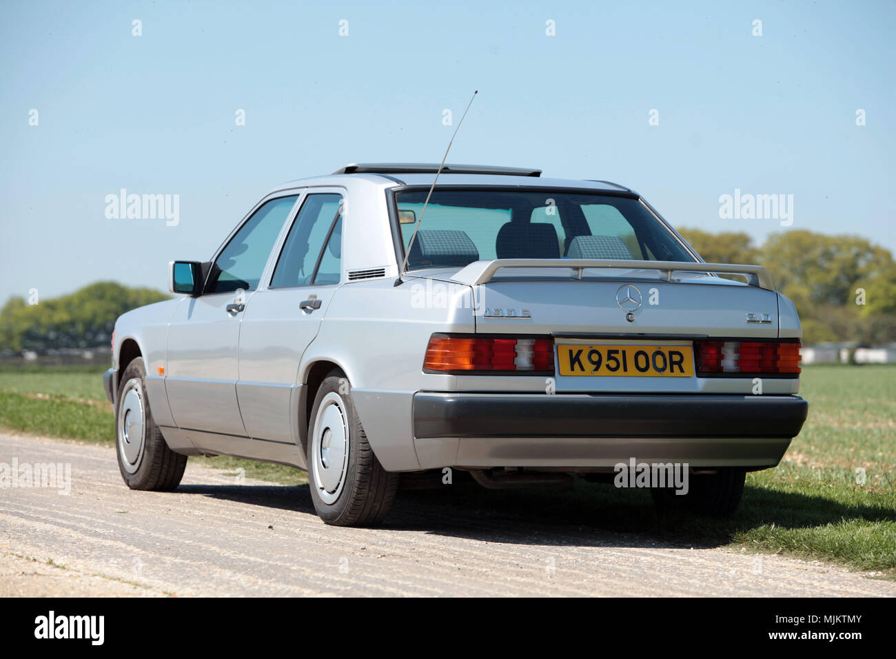 A 1993 Mercedes Benz 190e  (W201) 2.0 petrol automatic photographed in Wiltshire UK in 2018. Stock Photo