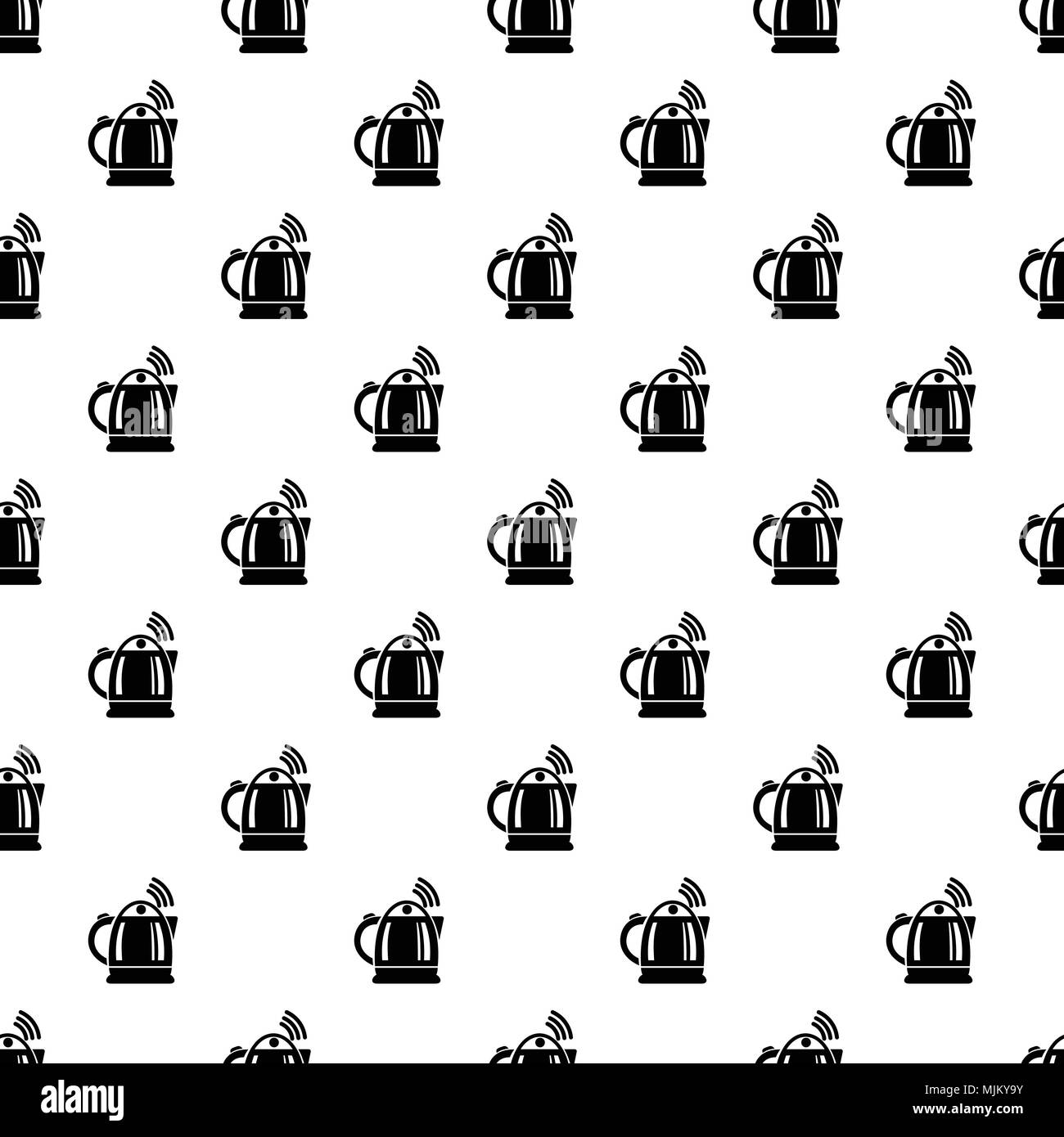 Electric kettle pattern vector seamless repeating for any web design Stock Vector