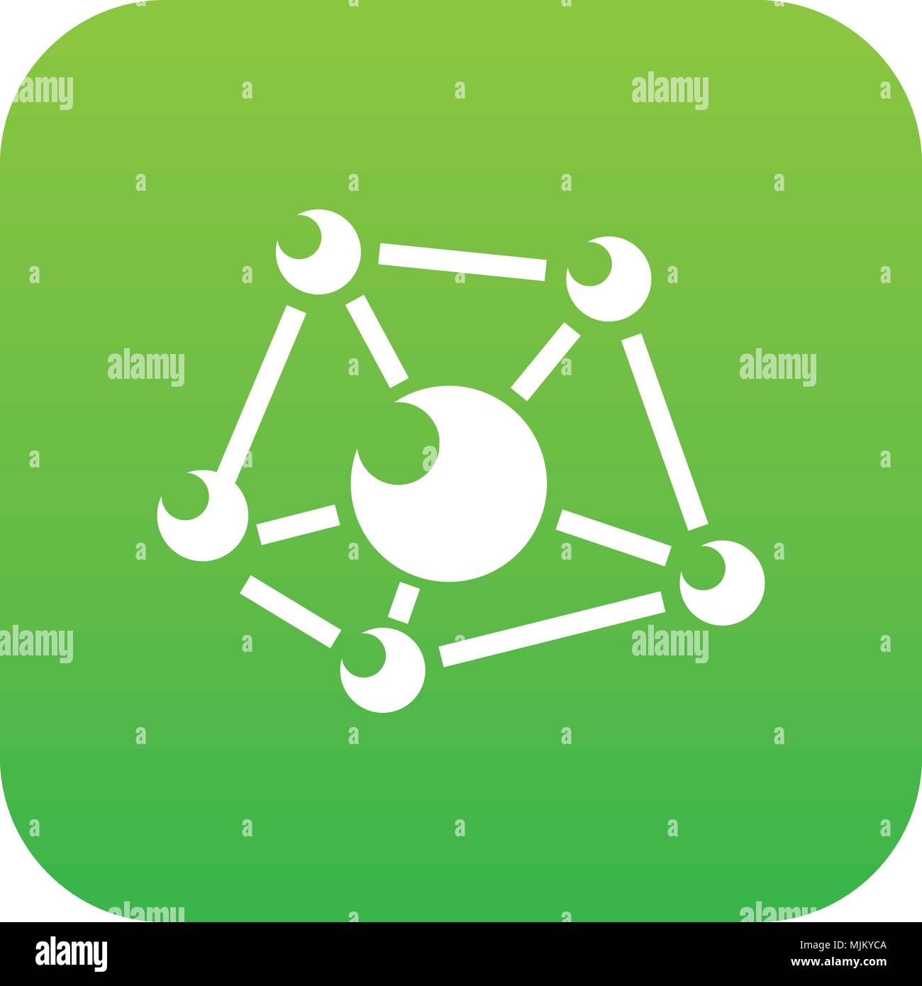 Molecule lab icon green vector isolated on white background Stock ...