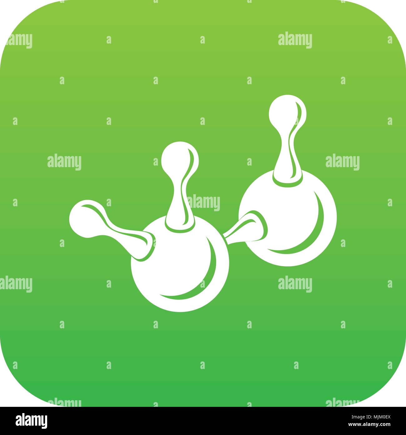 Molecule element icon green vector isolated on white background Stock ...