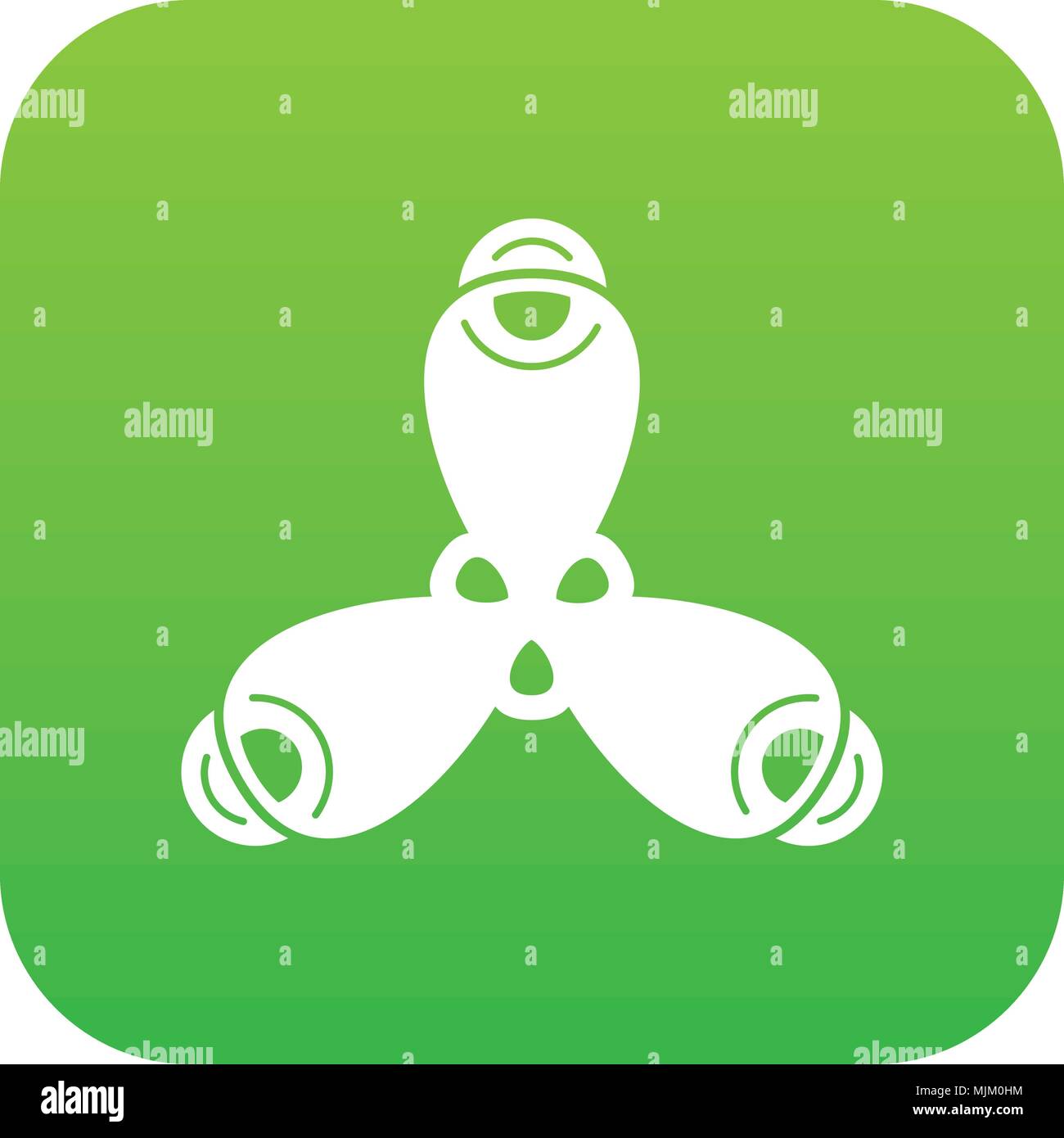 Molecule structure icon green vector isolated on white background Stock ...