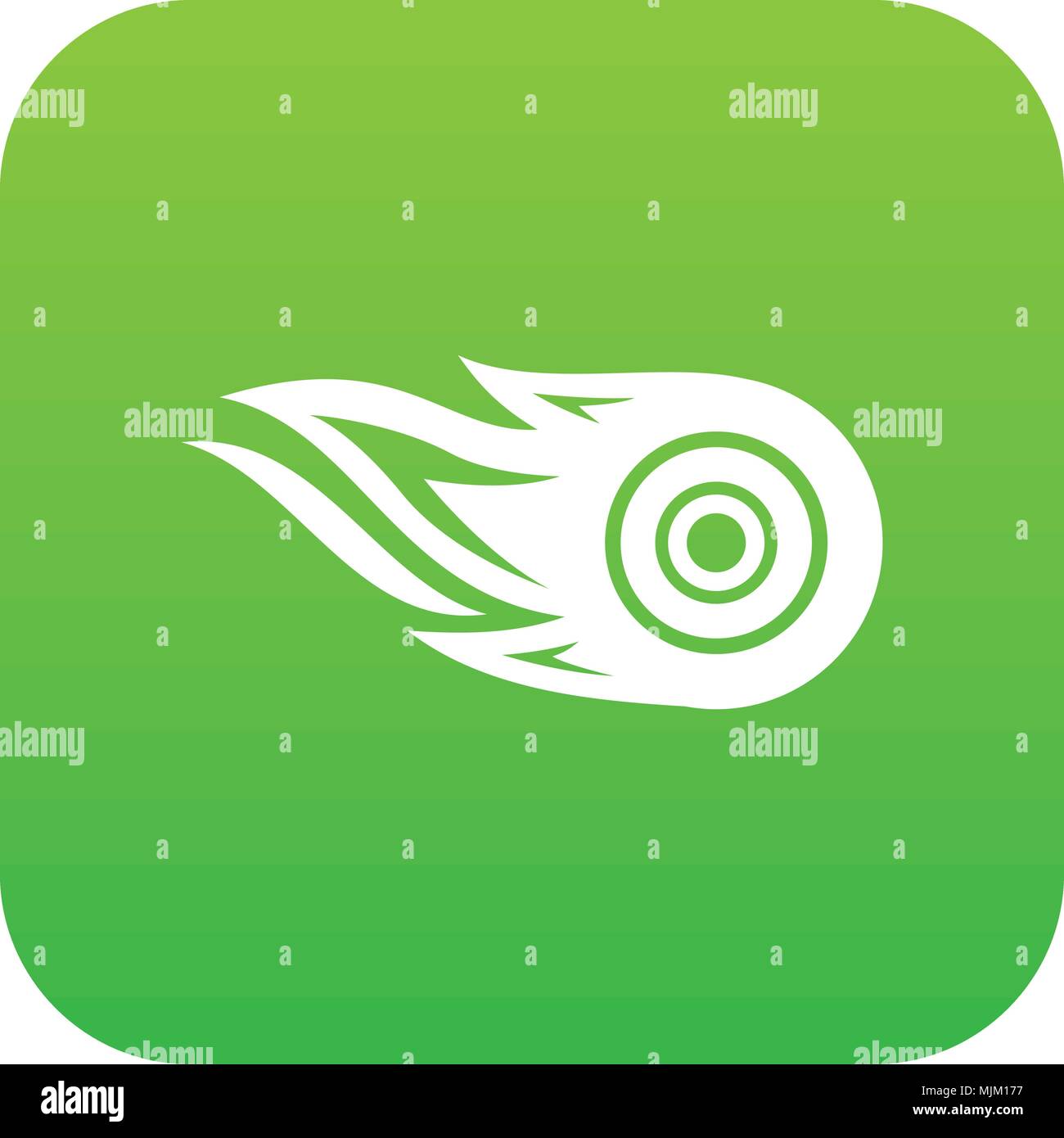 Wheel fire icon green vector Stock Vector Image & Art - Alamy