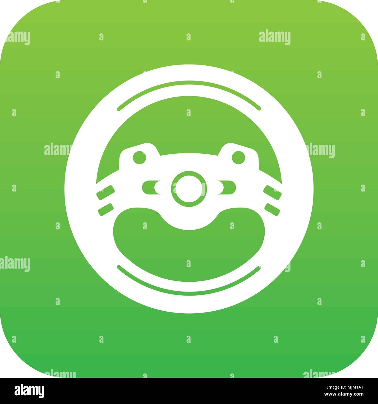 Steering wheel icon green vector Stock Vector Image & Art - Alamy