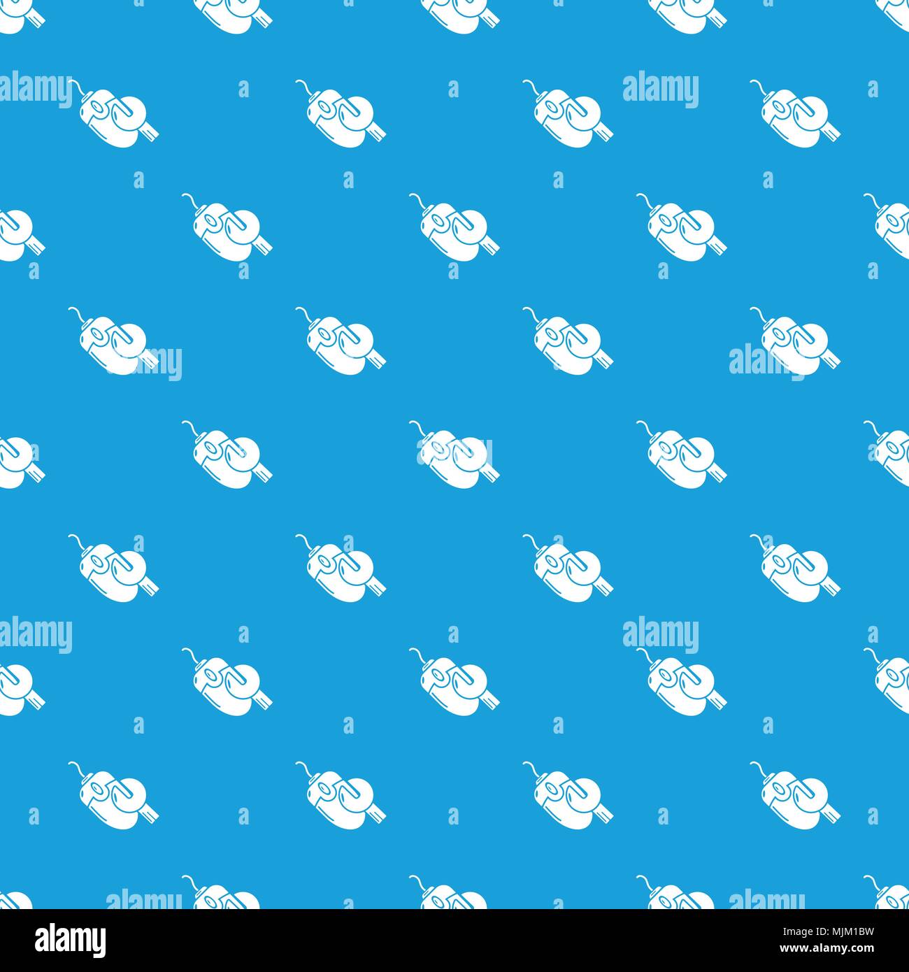 Computer mouse repair pattern vector seamless blue Stock Vector
