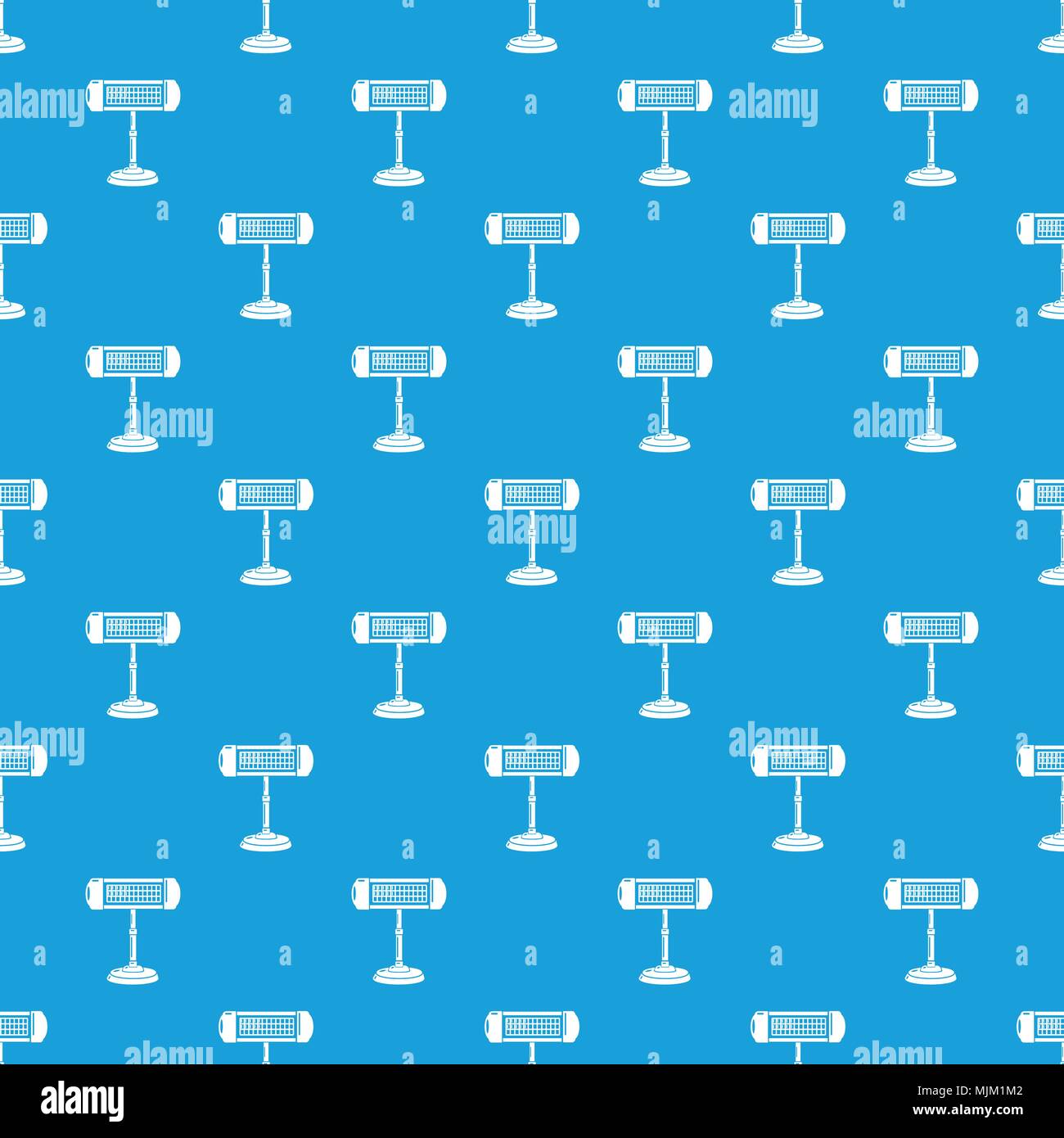 Ufo heater pattern vector seamless blue Stock Vector