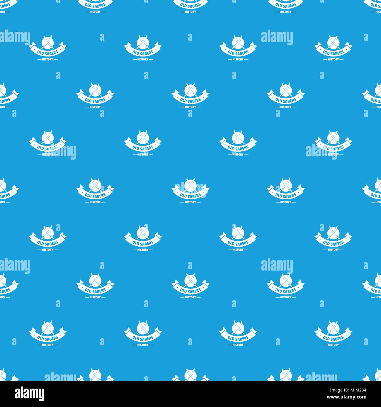 Old saber pattern vector seamless blue Stock Vector