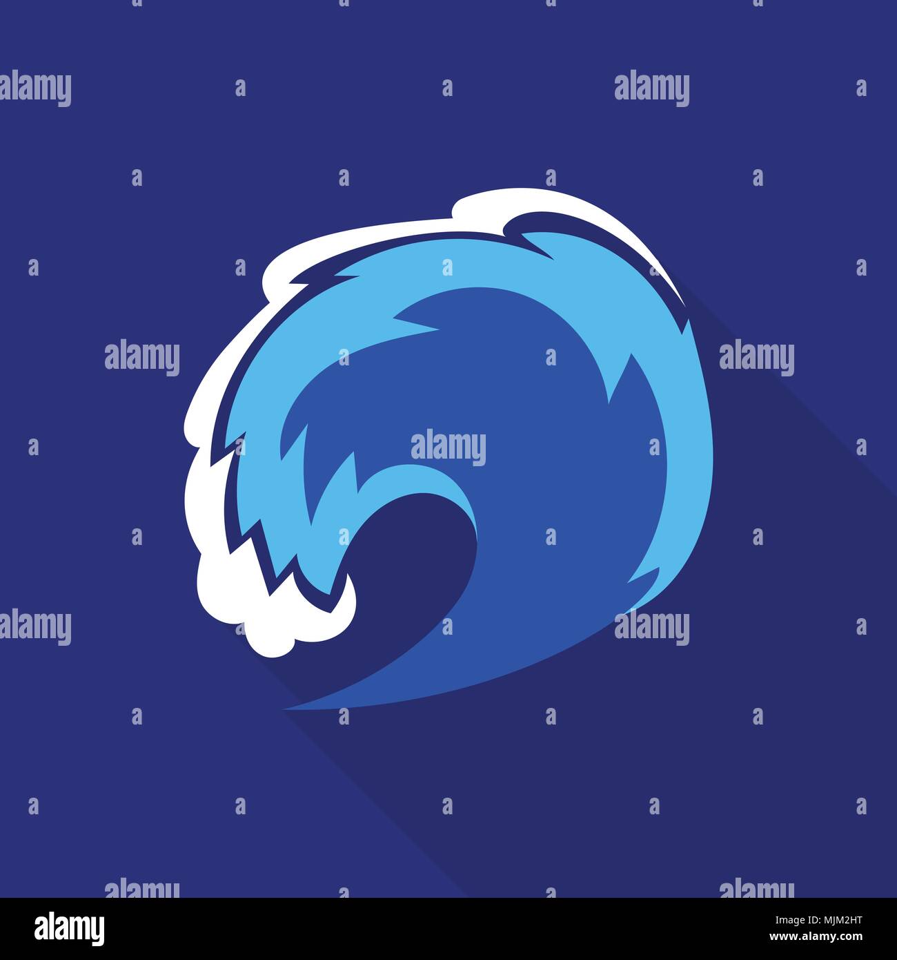 Swirl wave icon, flat style Stock Vector Image & Art - Alamy