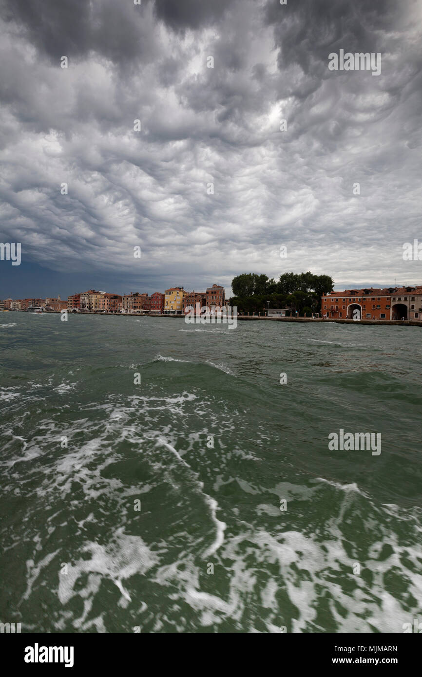 Stormy clouds above Venice Stock Photo