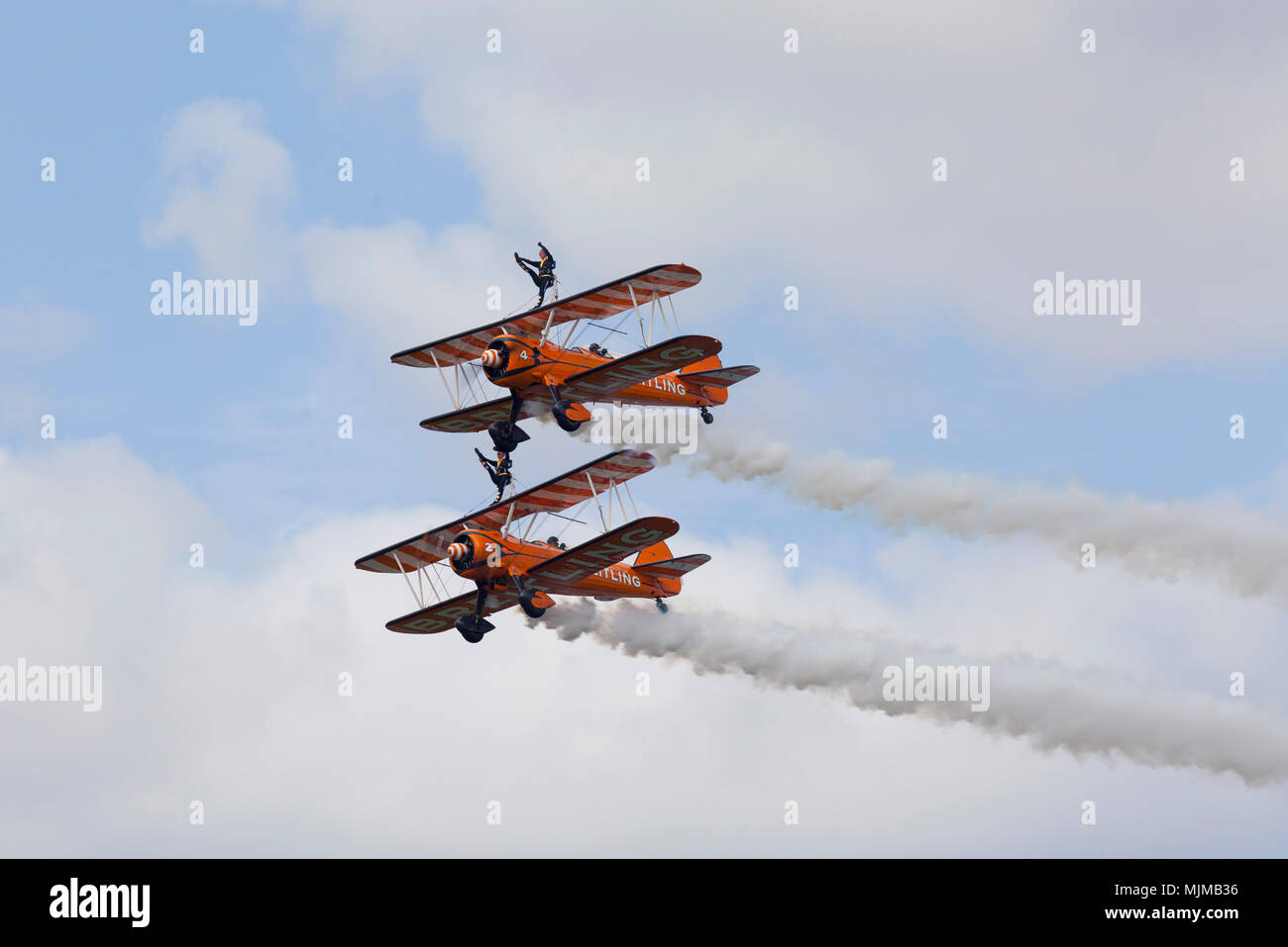 Breitling Wingwalkers at Biggin Hill Airshow Stock Photo