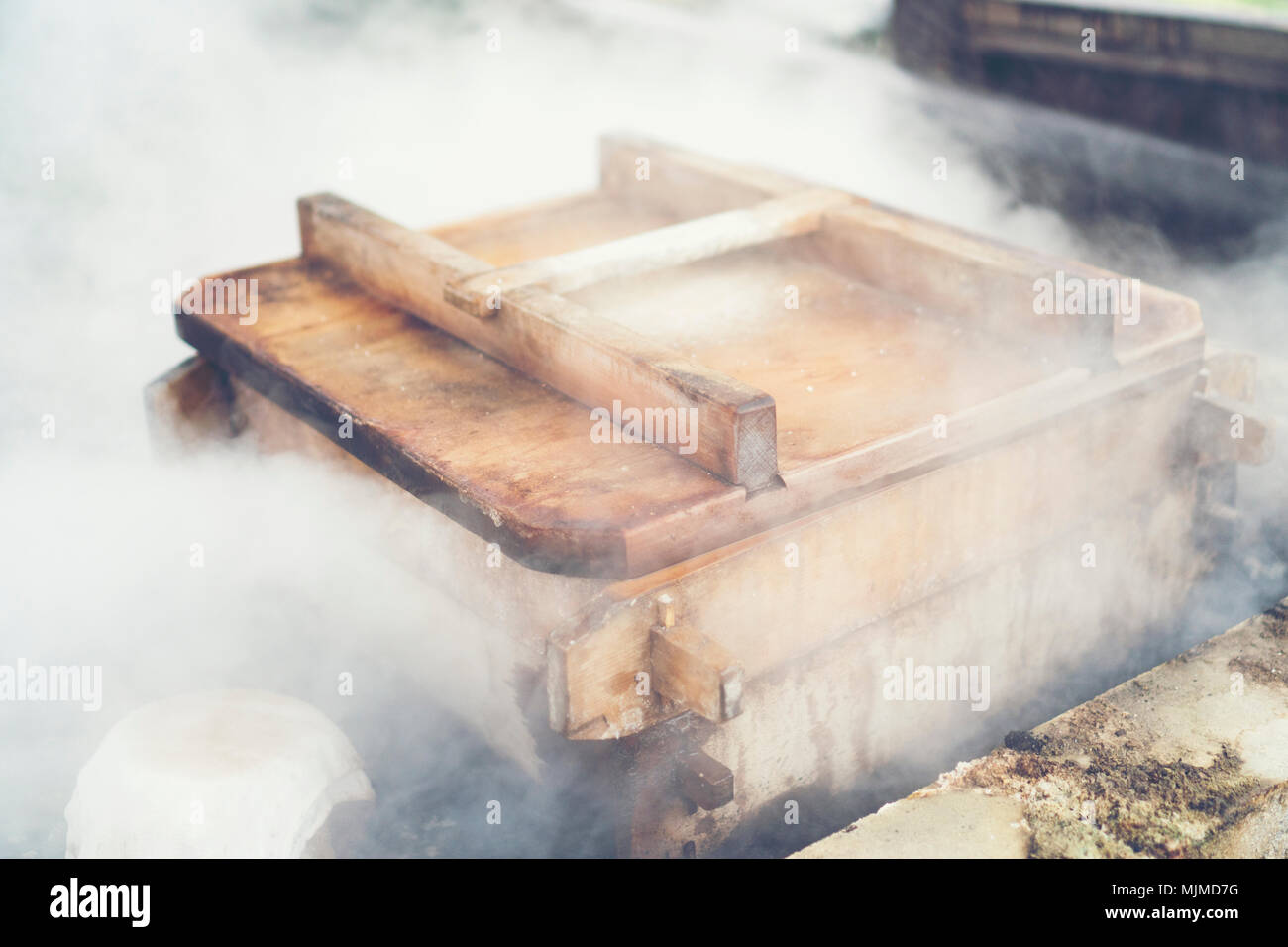 Ancient Japanese Steamer Stock Photo Alamy