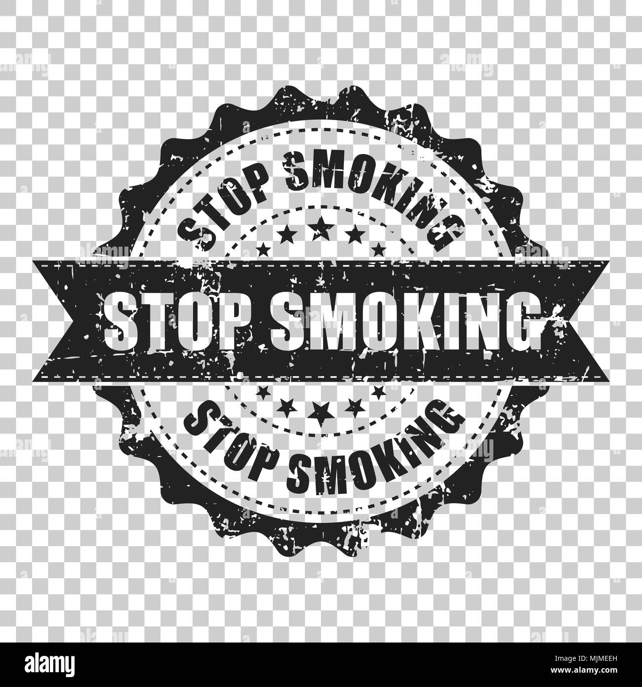 Stop smoking scratch grunge rubber stamp. Vector illustration on ...