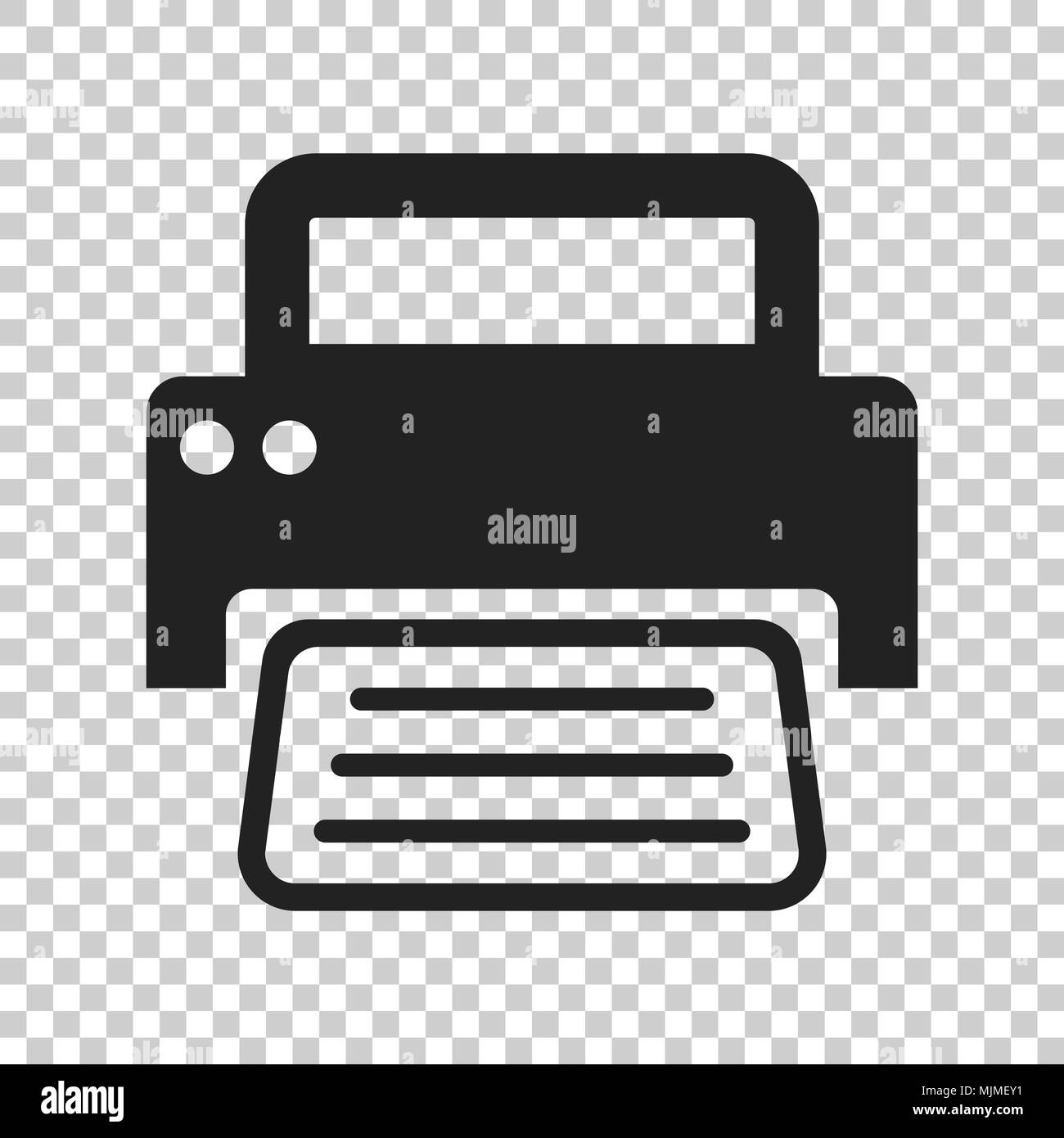 Vie dommer foragte Printer icon. Vector illustration on isolated transparent background.  Business concept document printing pictogram Stock Vector Image & Art -  Alamy