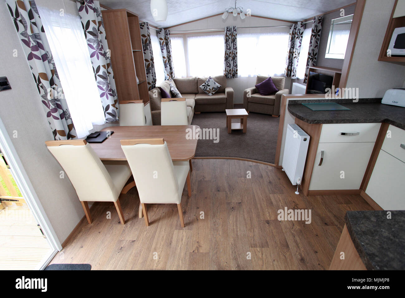 permanent caravan sites for Gypsy and Traveller communities Stock Photo