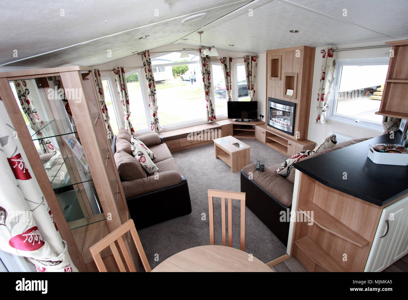 permanent caravan sites for Gypsy and Traveller communities Stock Photo Alamy