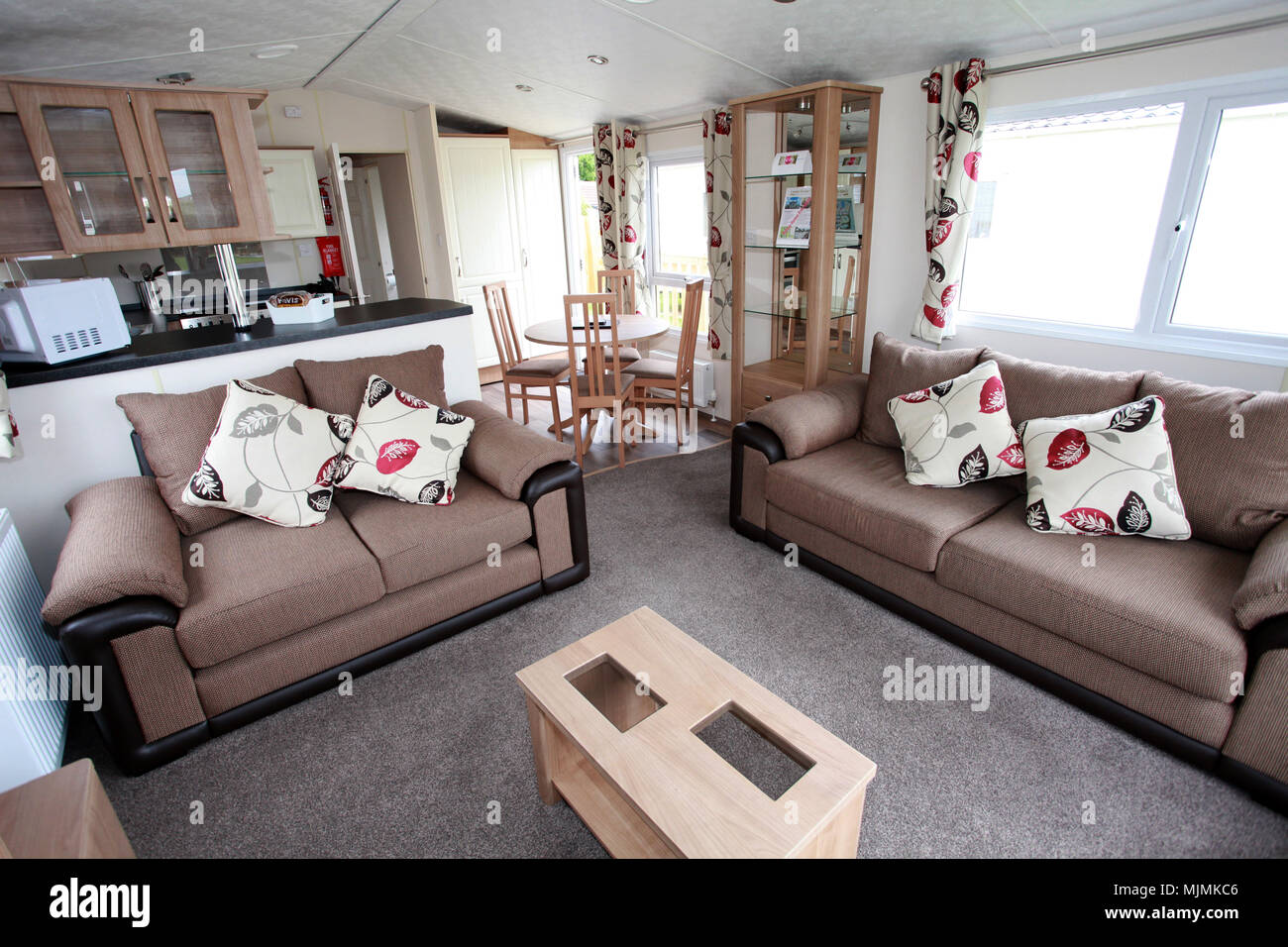 permanent caravan sites for Gypsy and Traveller communities Stock Photo