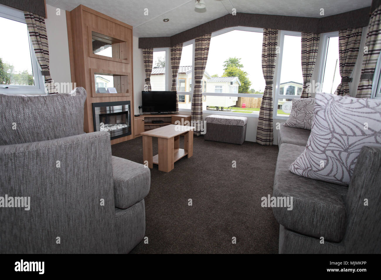 permanent caravan sites for Gypsy and Traveller communities Stock Photo Alamy