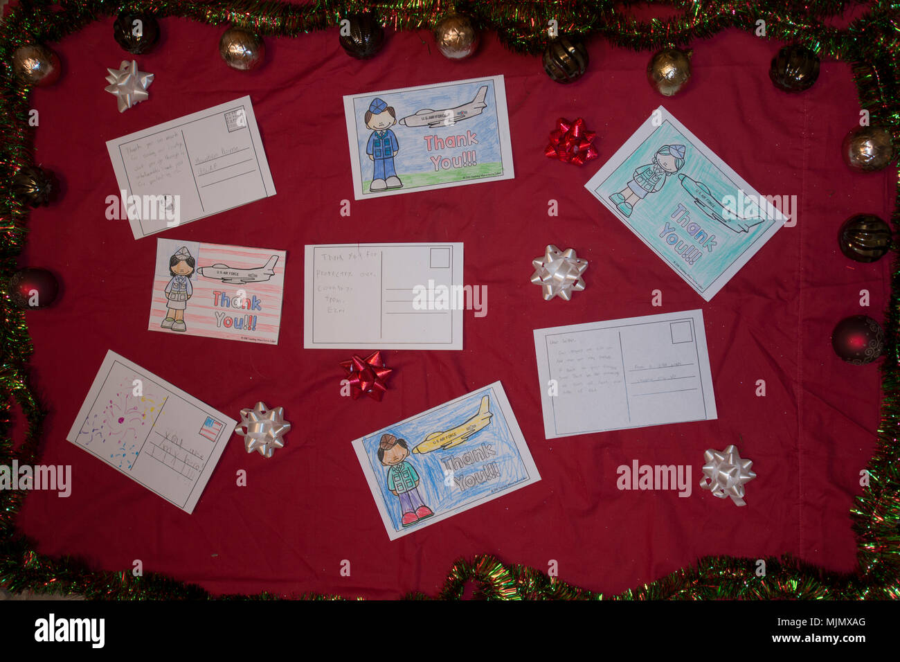 Thank you cards spread holiday cheer to Airmen Dec. 10, 2017, at