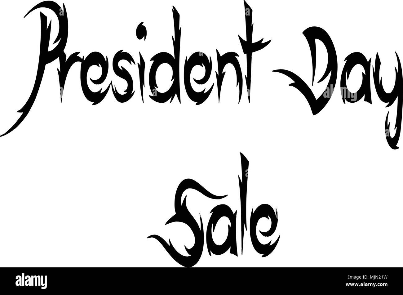 President Day Sale text sign illustration on white background Stock