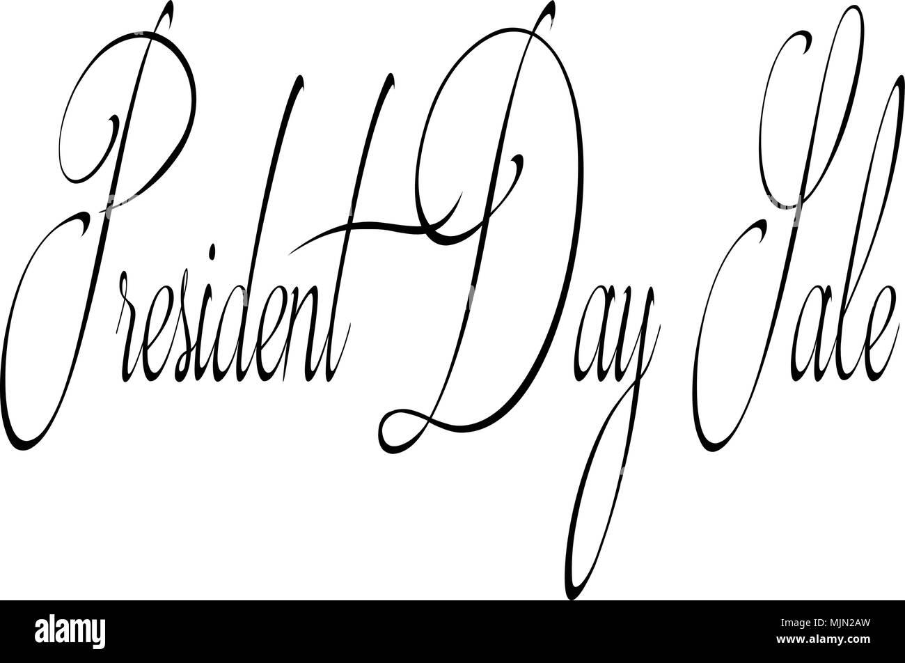 President Day Sale text sign illustration on white background Stock Vector