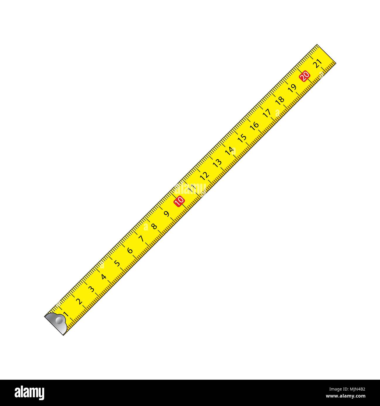 cartoon measure tape isolated on white background Stock Vector
