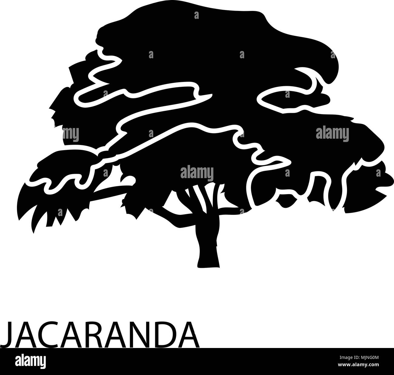 Jacaranda icon, simple style Stock Vector