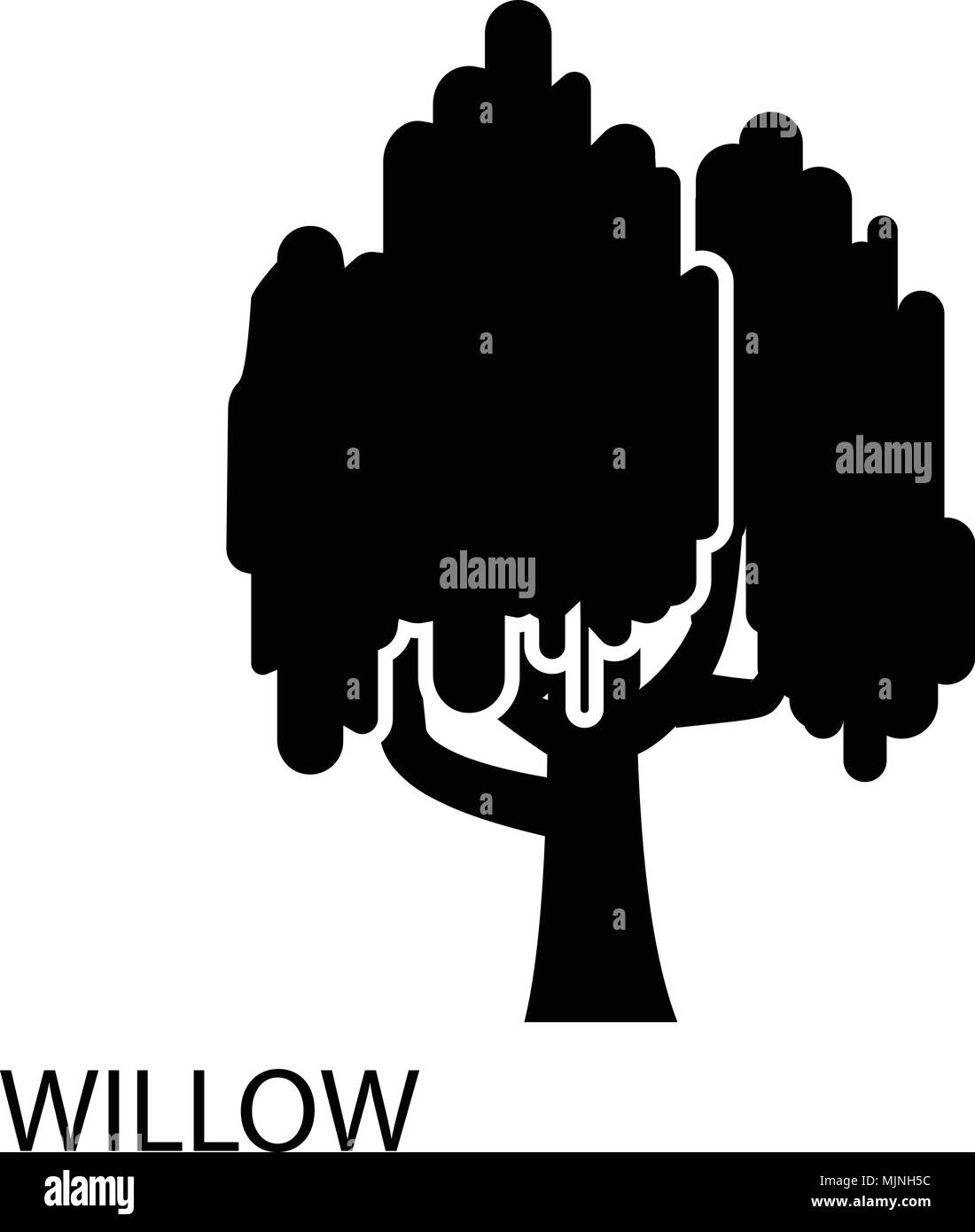 Weeping Willow Black and White Stock Photos & Images - Alamy