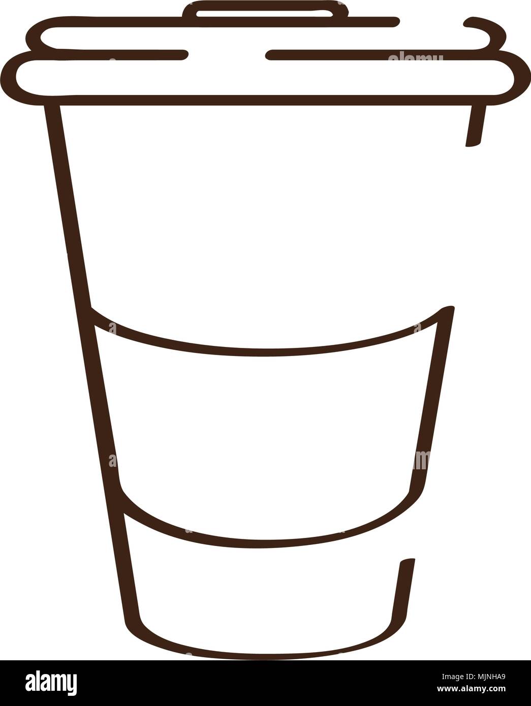 Isolated abstract coffee plastic cup icon Stock Vector Image & Art - Alamy