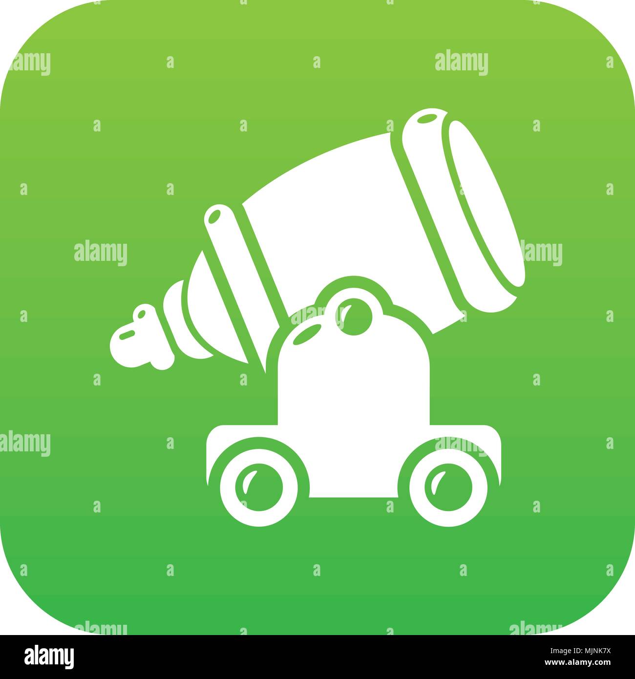 Ancient cannon icon green vector Stock Vector Image & Art - Alamy